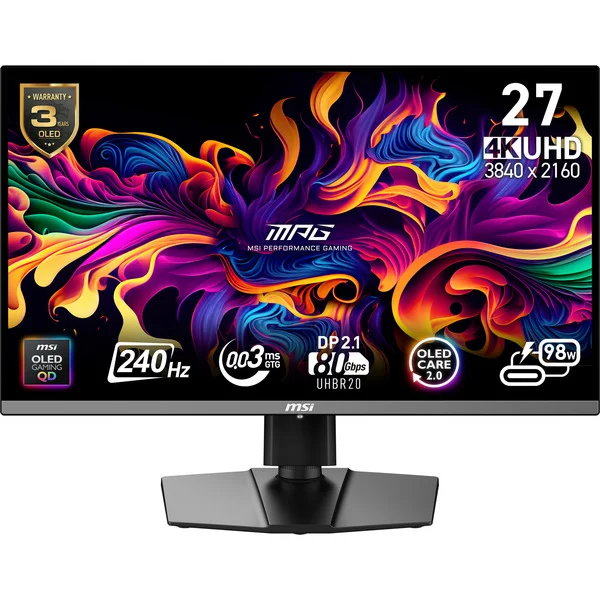 MSI MPG 272URX QD-OLED 26,5" 4K UHD gaming monitor